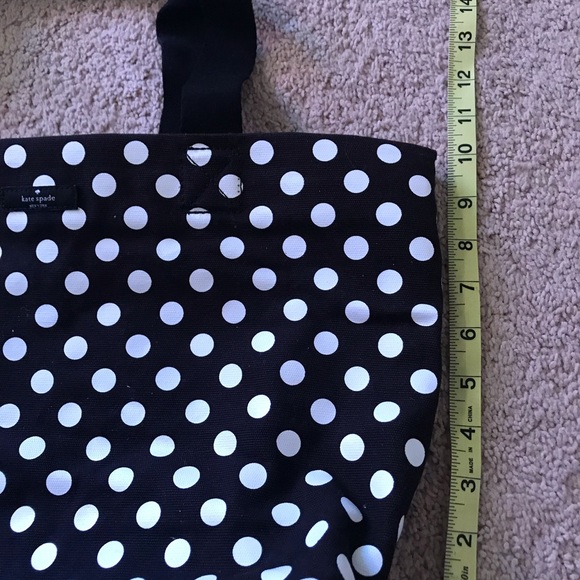 Kate Spade Black/White Polka Dot Fabric Small Tote - Picture 4 of 7